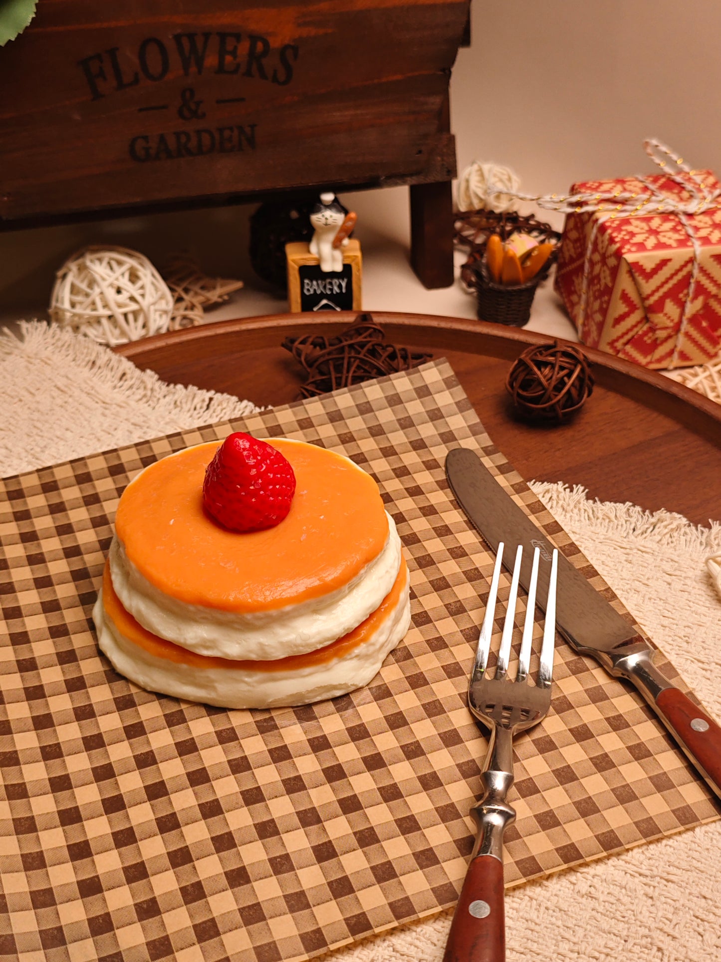 Strawberry Pancake Silicone Taba Squishy